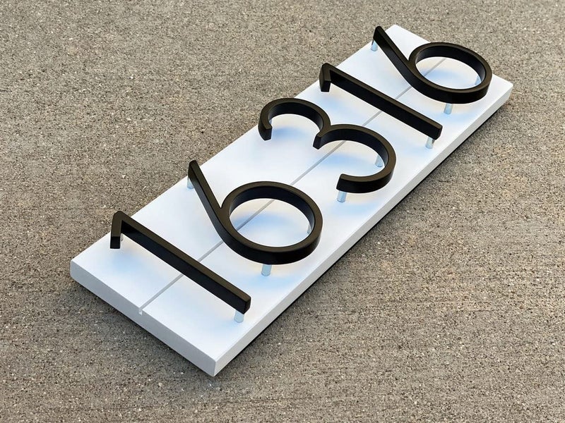 BVNUD 5 Inch Stainless Steel Floating House Number  Metal Modern House Numbers  for Outdoor Mailbox Yard Home Wall DoorGarage Gate with Nail Kit  Coated Black  911 Visibility Signage - Image 4